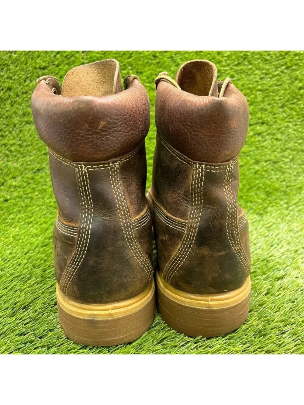 Timberland Premium 6-Inch Mens Size 9.5 Brown Outdoor Leather Waterproof Boots